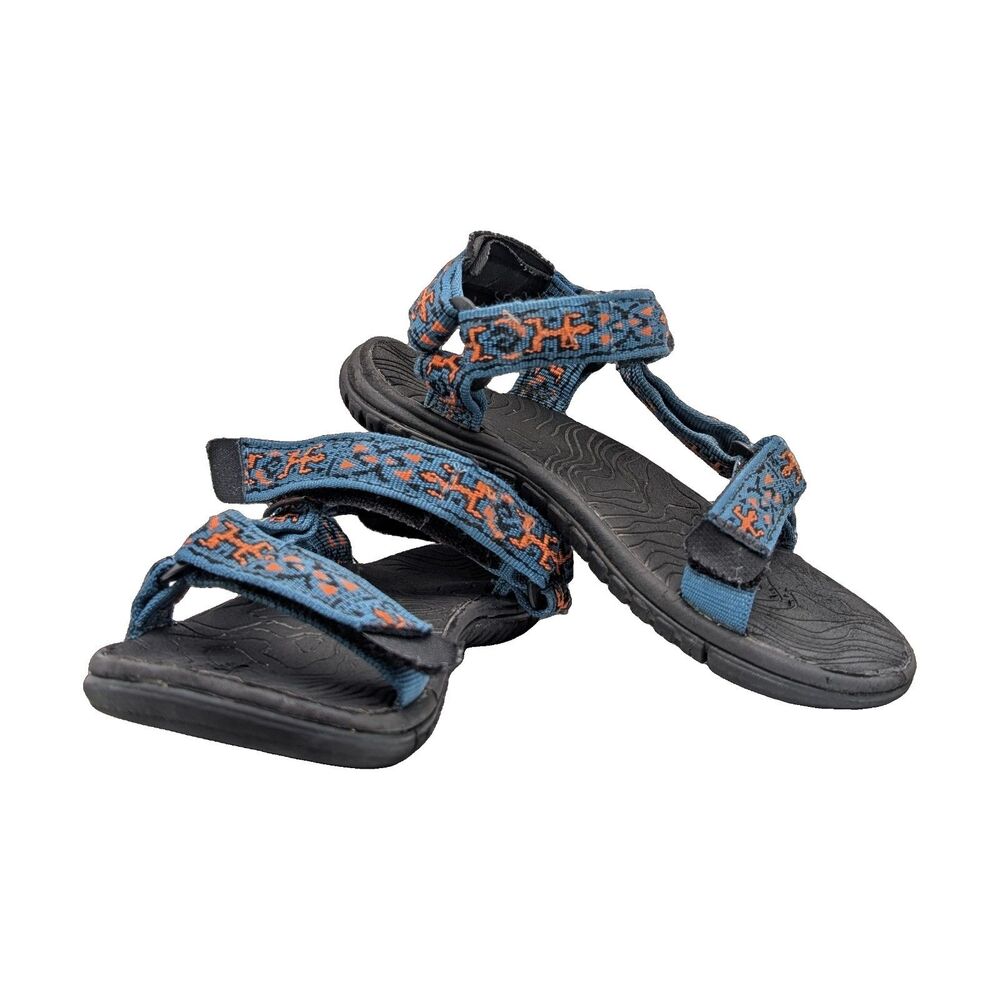 Teva Kids Sandals Blue Orange Gecko Print Southwestern Size Big Kid 1